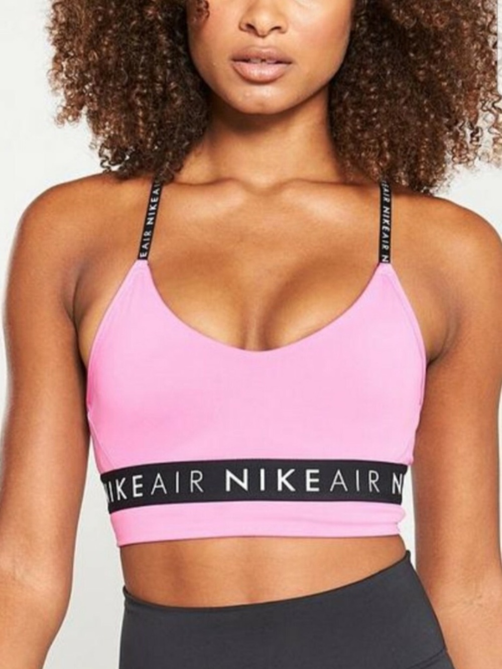 Nike Air Indy Pink & Black Sports Bra As Is